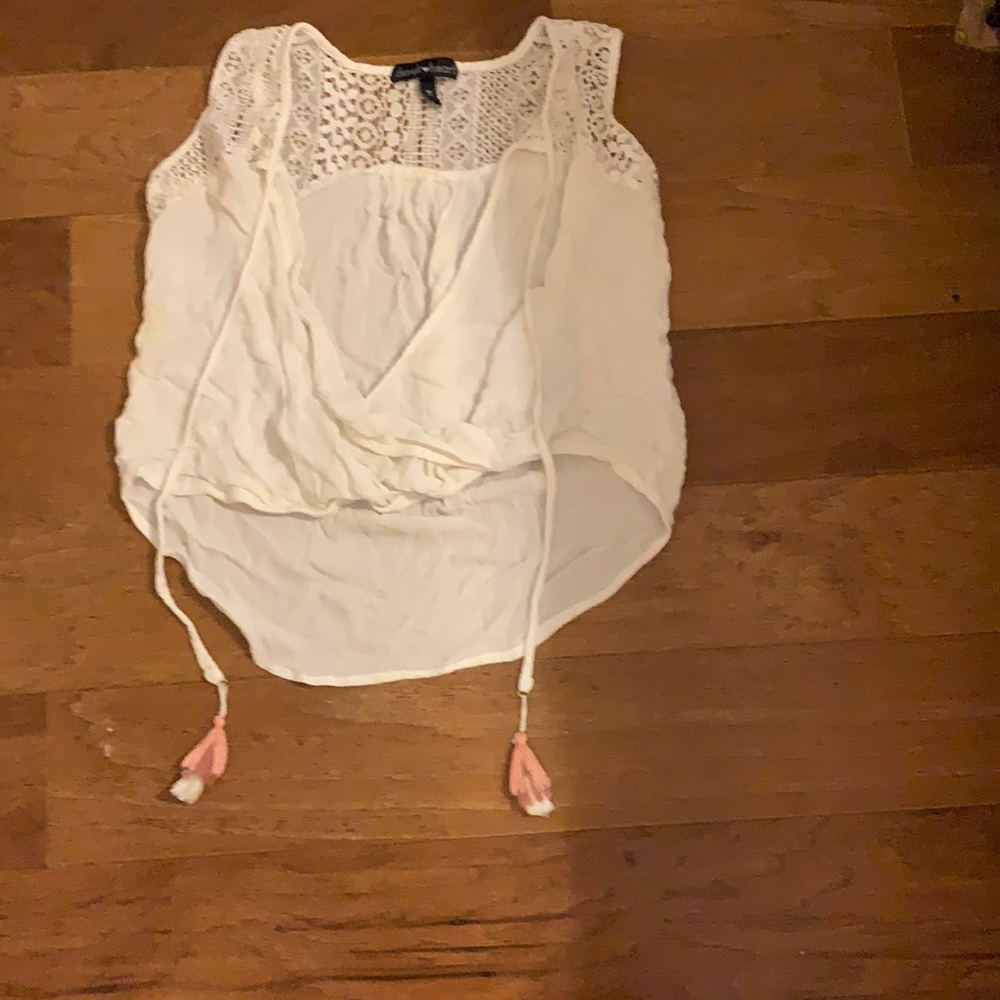Open tank high low blouse